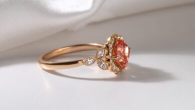 Goldring mit rosa Diamanten